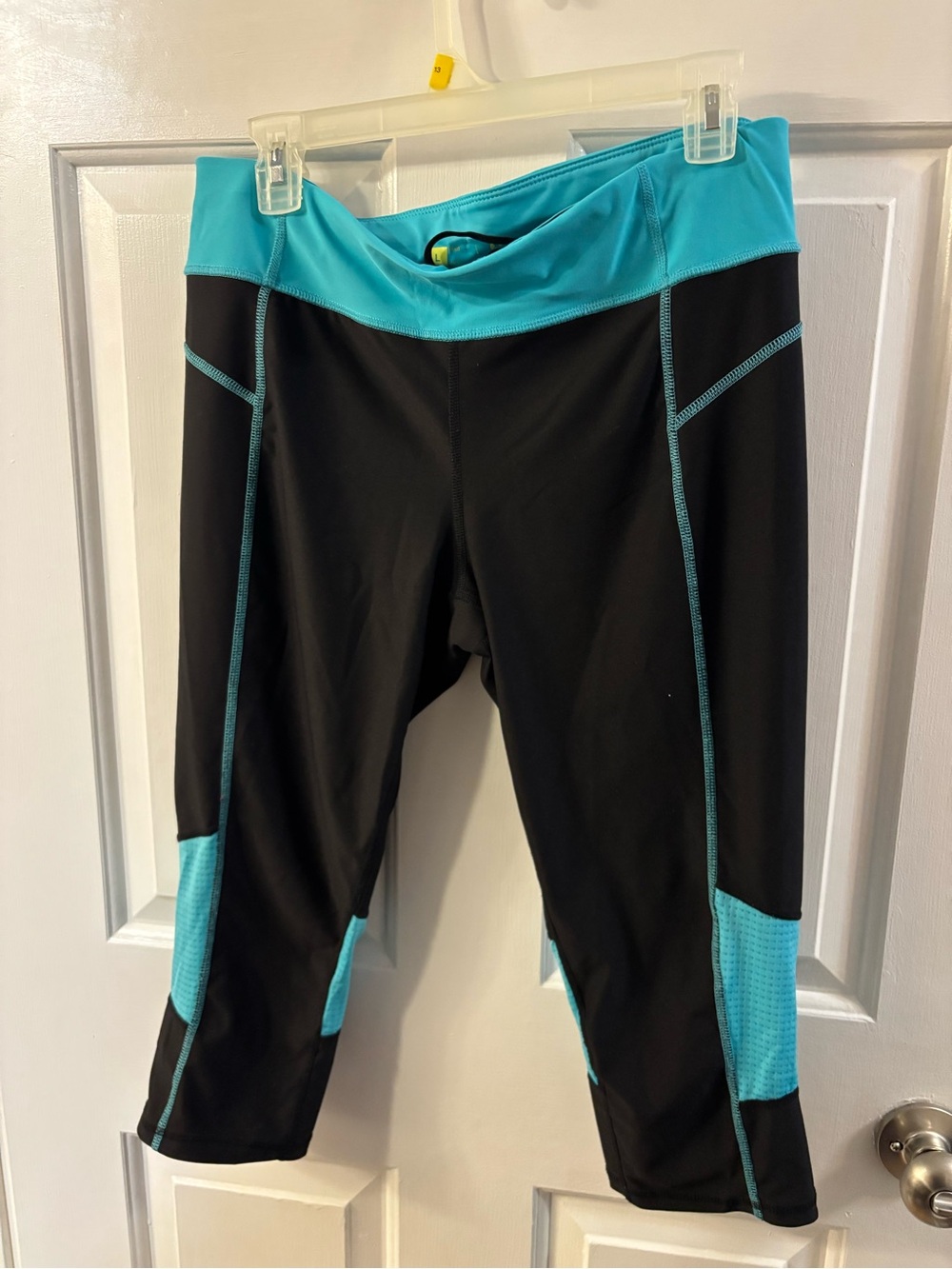 Excursion Women’s Black capri with Aqua Accents